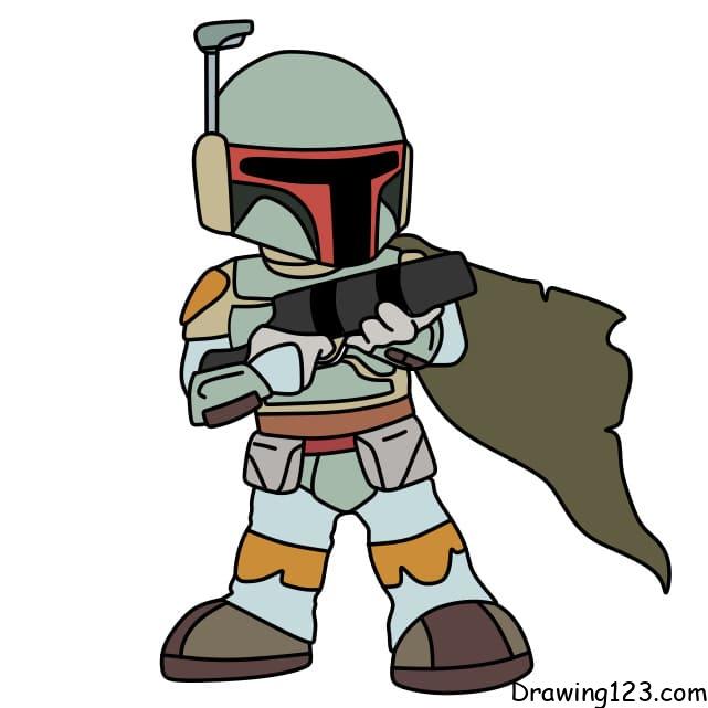 Boba Fett piirustus