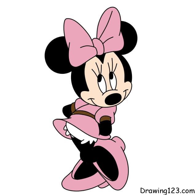 drawing-Minnie-mouse-step-10-2 piirustus