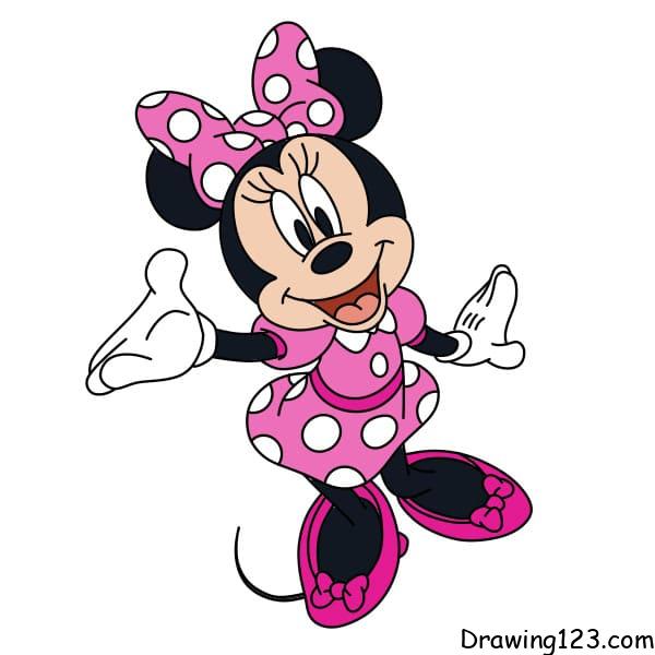 drawing-Minnie-mouse-step-14 piirustus