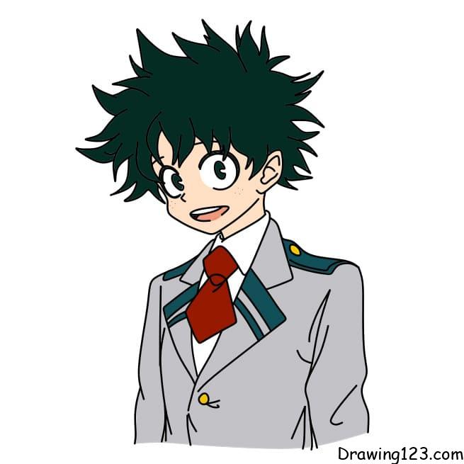 Drawing-a-deku-midoriya-izuku-step-9-1 piirustus