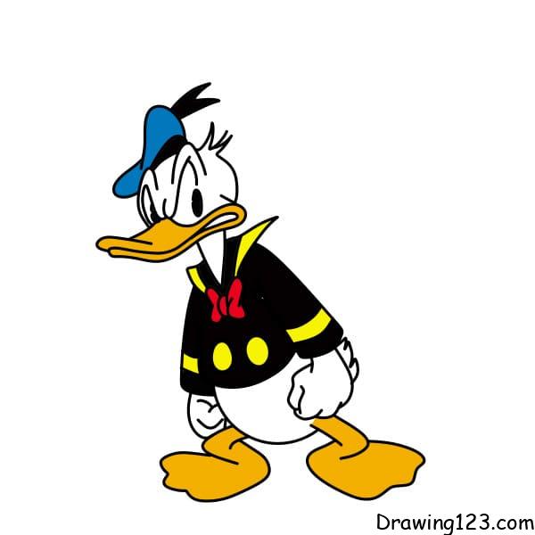 How-to-draw-Donald-duck-step-12-2 piirustus