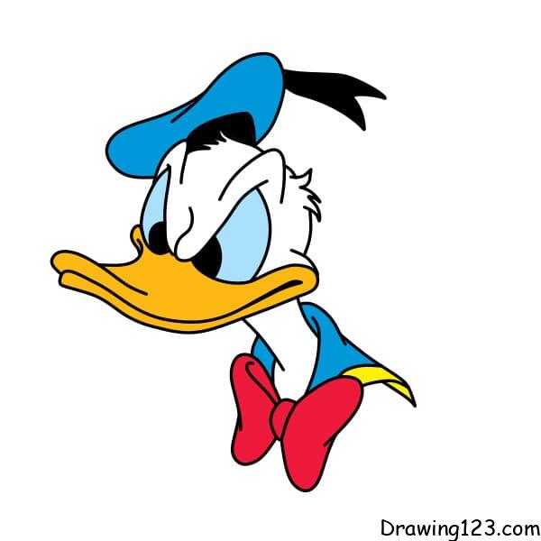 How-to-draw-Donald-duck-step-9-1 piirustus