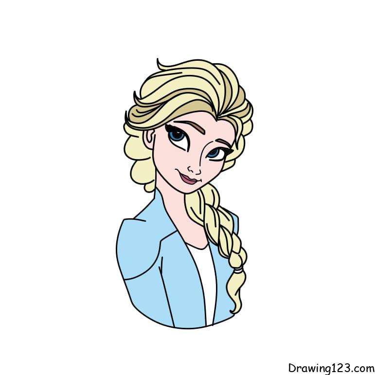 How-to-draw-Elsa-the-ice-queen-step-11 piirustus