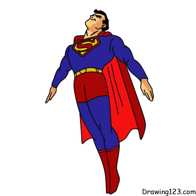 How-to-draw-Superman-step-10-3 piirustus