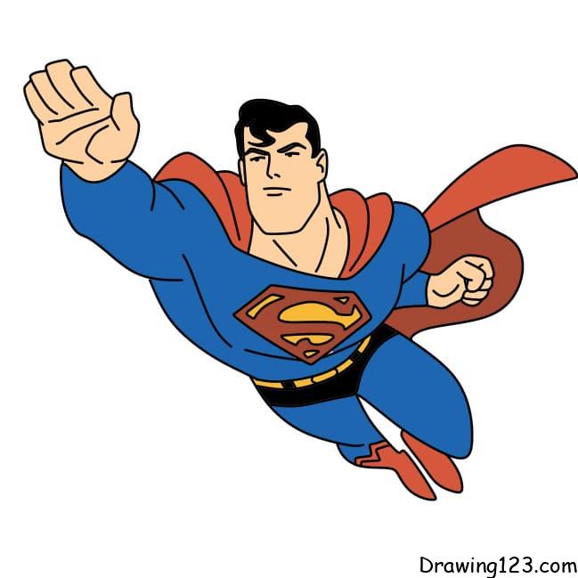 How-to-draw-Superman-step-11-3 piirustus