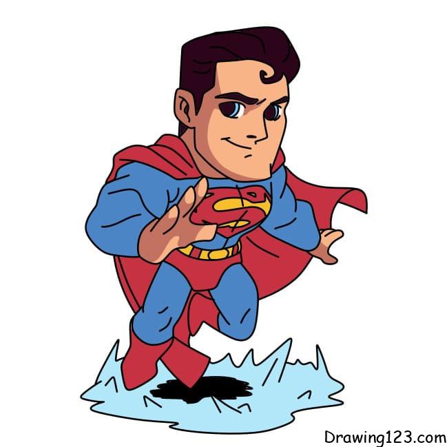 How-to-draw-Superman-step-13-1 piirustus