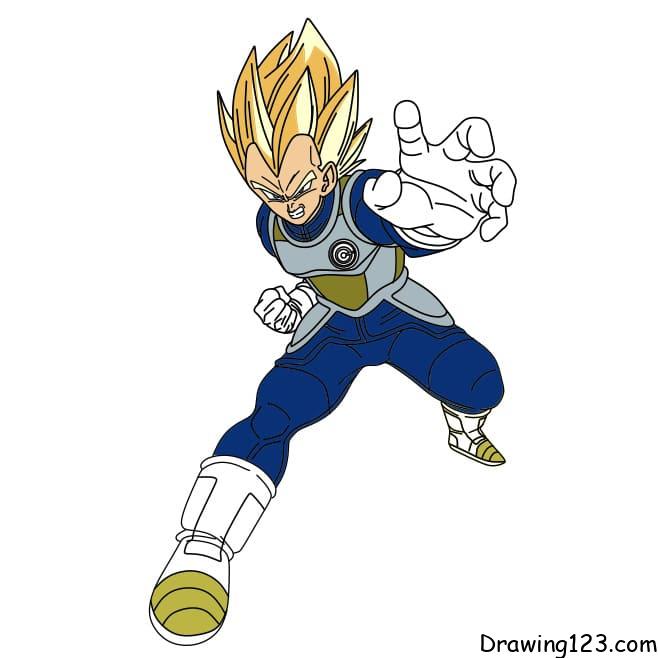 How-to-draw-Vegeta-step-11-2 piirustus