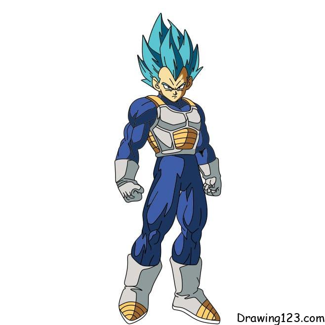 How-to-draw-Vegeta-step-15 piirustus