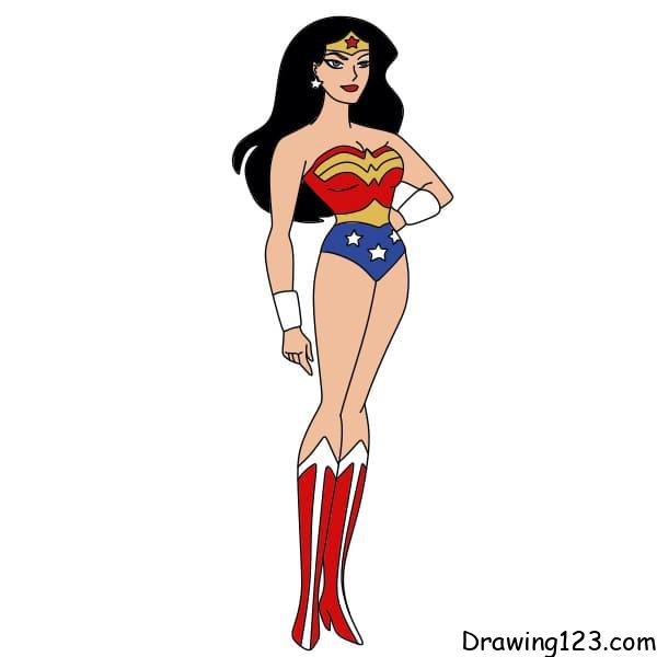 How-to-draw-Wonder-Woman-step-11-1 piirustus