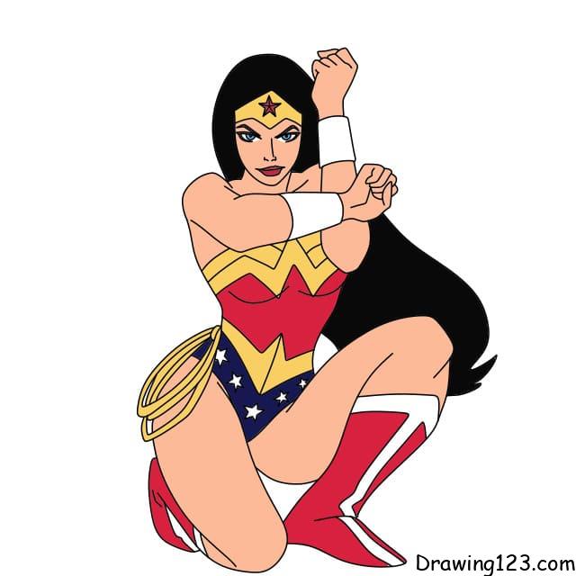 How-to-draw-Wonder-Woman-step-13-3 piirustus