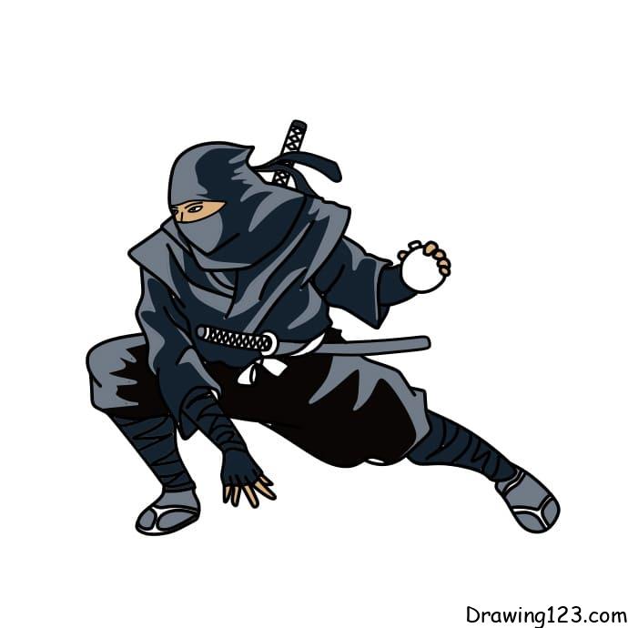 how-to-draw-Ninja-step-10-2 piirustus