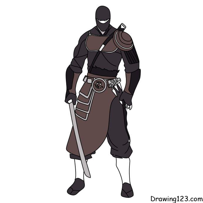 how-to-draw-Ninja-step-13-1 piirustus