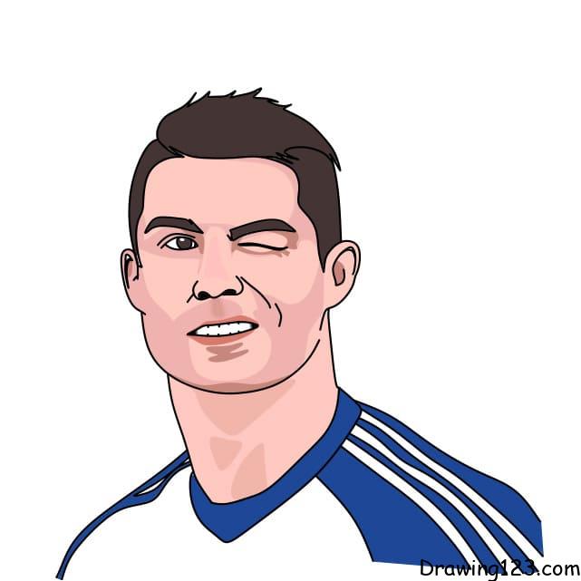 How-to-draw-Ronaldo-step10-1 piirustus