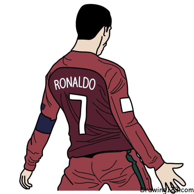 How-to-draw-Ronaldo-step12 piirustus