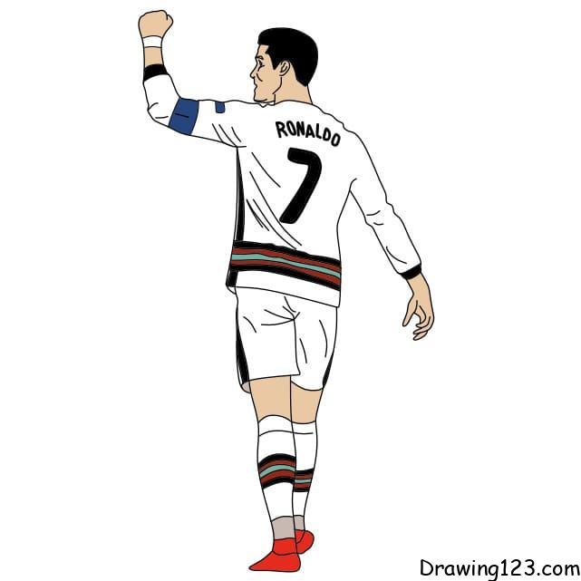 How-to-draw-Ronaldo-step13 piirustus