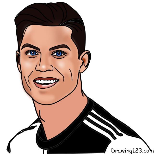 How-to-draw-Ronaldo-step8-1 piirustus