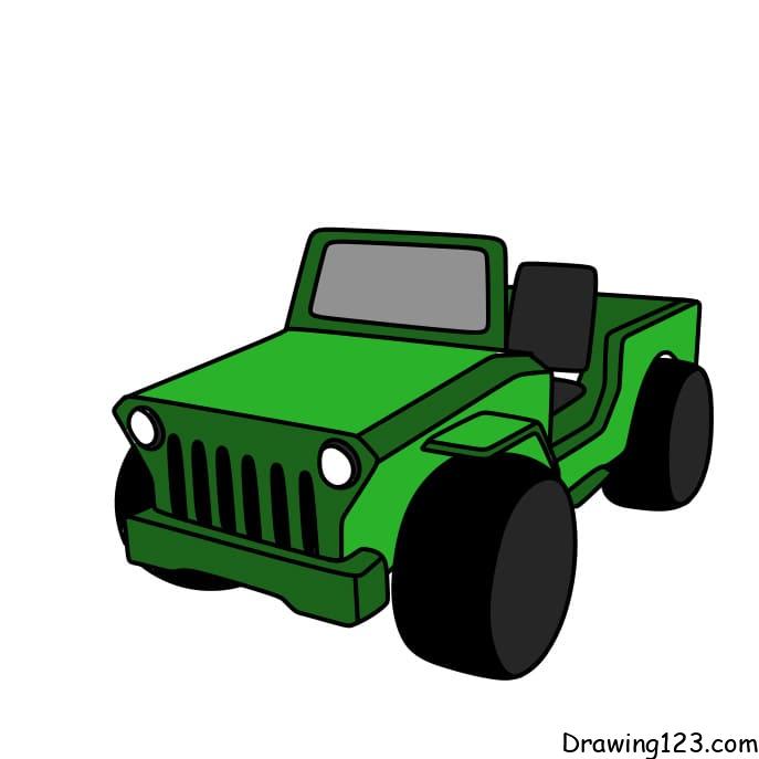 How-to-draw-a-Jeep-step-10-4 piirustus