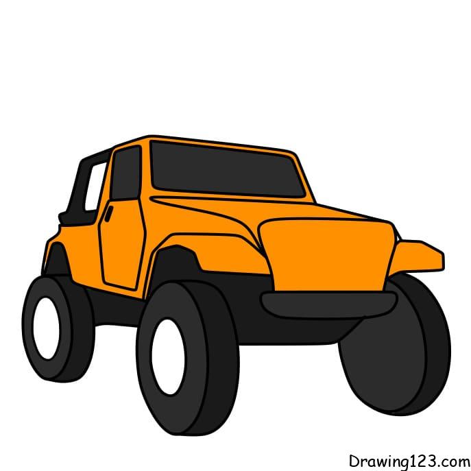 How-to-draw-a-Jeep-step-8-3 piirustus