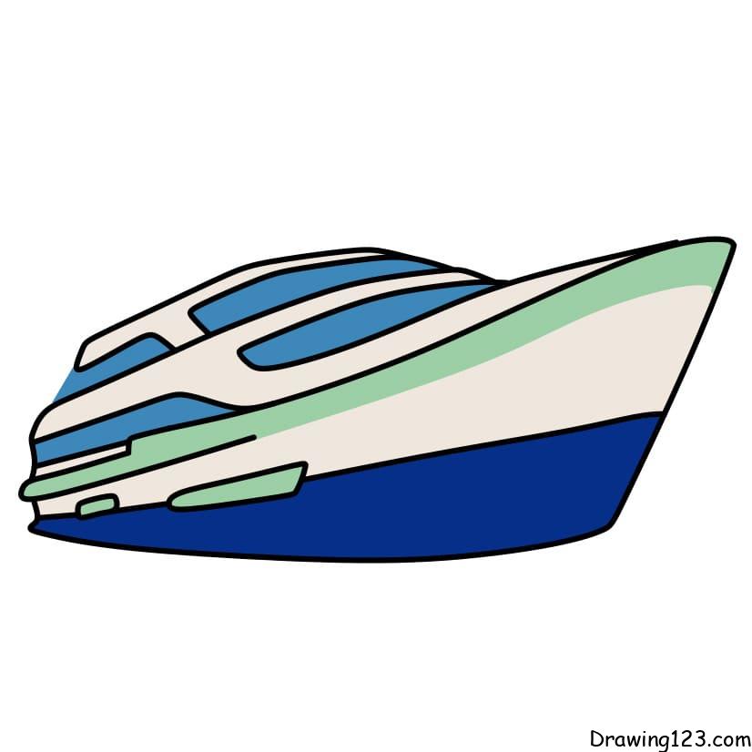 How-to-draw-a-Yacht-step-6-8 piirustus