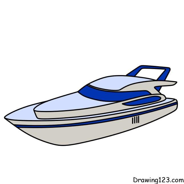 How-to-draw-a-Yacht-step-8 piirustus