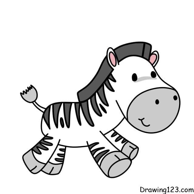 How-to-draw-a-zebra-step-10-1 piirustus