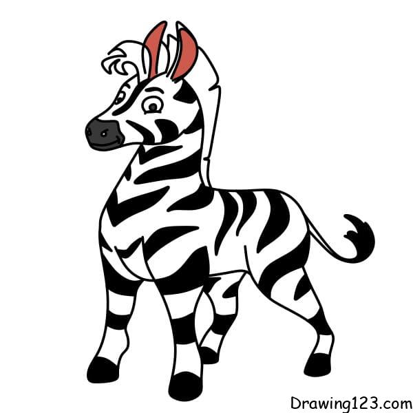 How-to-draw-a-zebra-step-11-2 piirustus