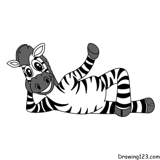 How-to-draw-a-zebra-step-9-2 piirustus