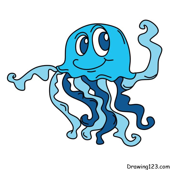 How-to-draw-jellyfish-step-5-2 piirustus