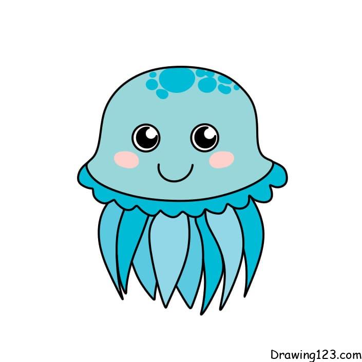 How-to-draw-jellyfish-step-6-4 piirustus