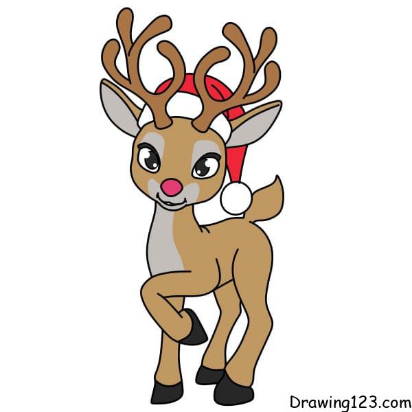 How-to-draw-reindeer-step-10-2 piirustus