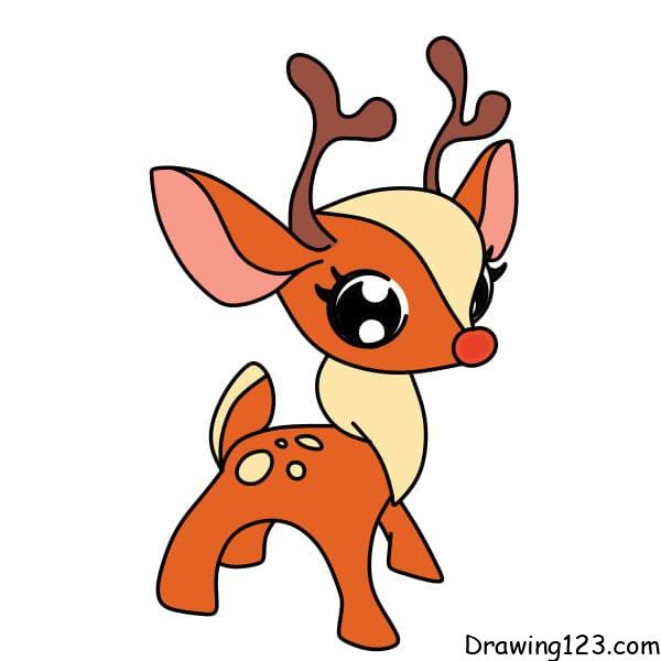 How-to-draw-reindeer-step-11-4 piirustus