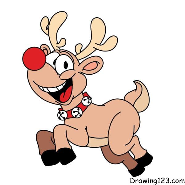 How-to-draw-reindeer-step-14 piirustus