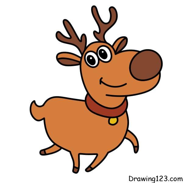 How-to-draw-reindeer-step-9-5 piirustus