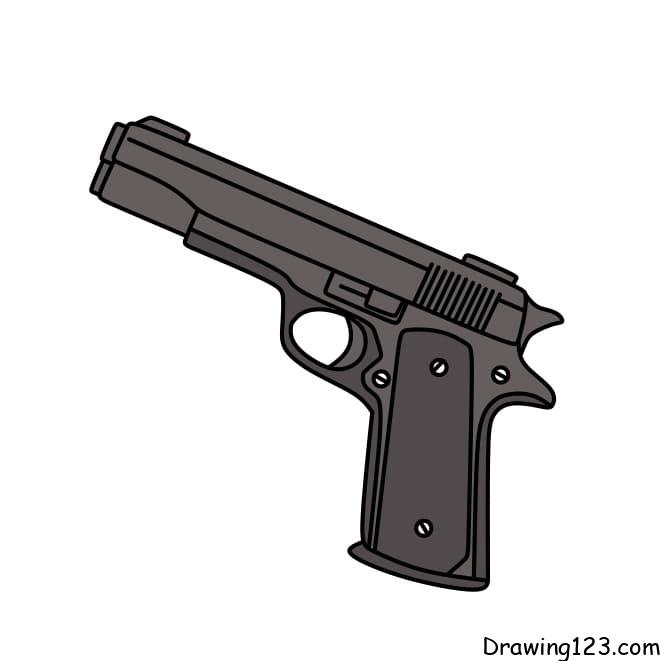 how-to-draw-gun-step-7-4 piirustus