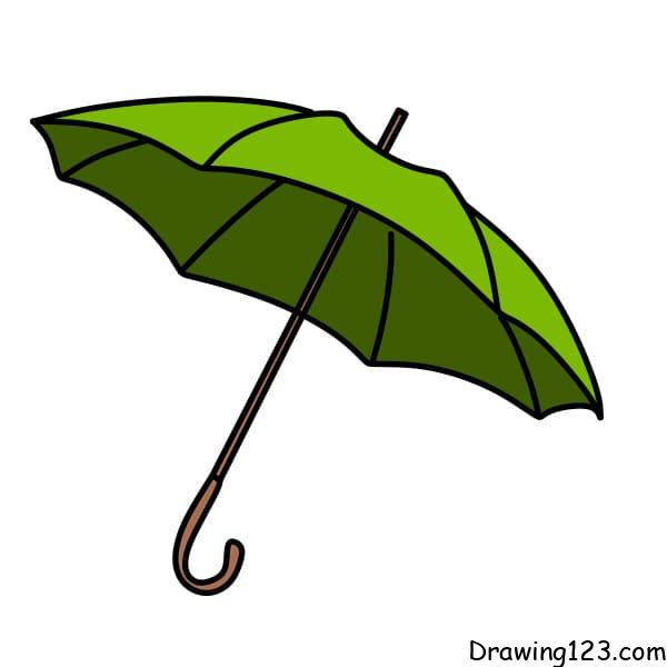 how-to-draw-umbrella-step-6-1 piirustus