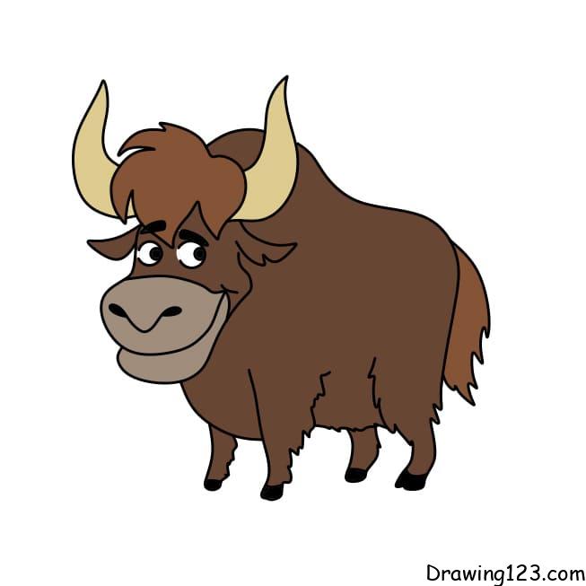 how-to-draw-yak-step-10-4 piirustus