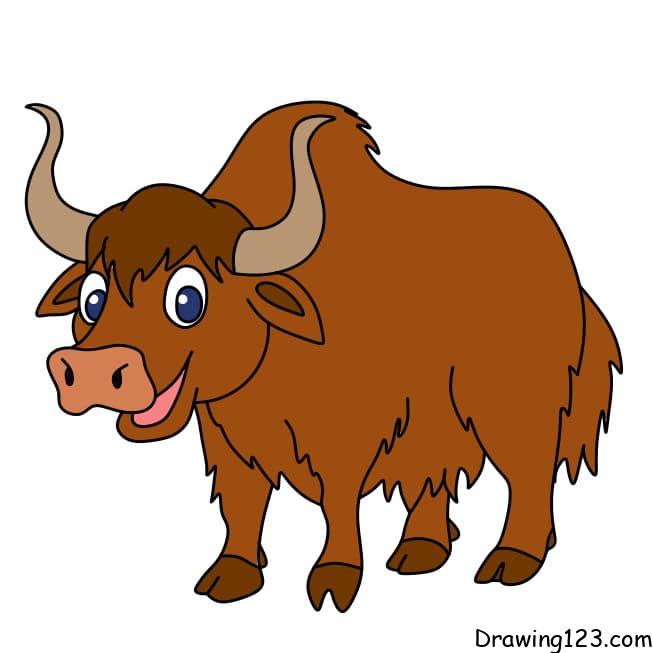 how-to-draw-yak-step-11-3 piirustus