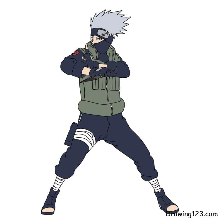 How-to-draw-Kakashi-Hatake-step11-2 piirustus