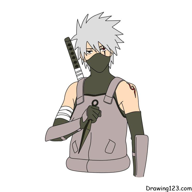 How-to-draw-Kakashi-Hatake-step8-2 piirustus