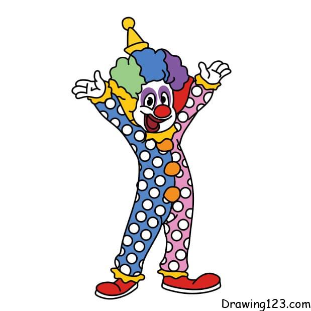 How-to-draw-a-clown-step9-5 piirustus