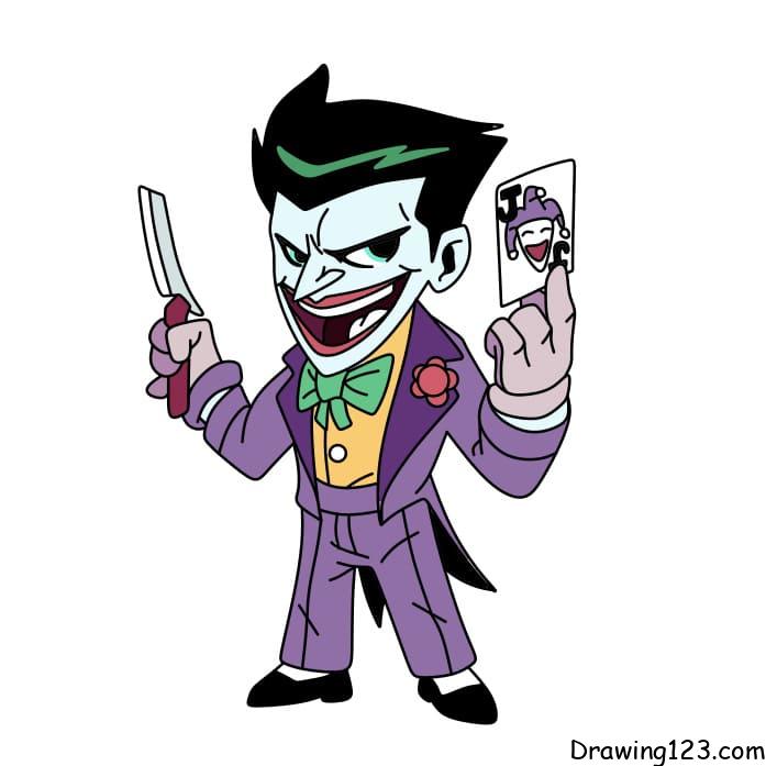 How-to-draw-the-clown-Joker-step-12-3 piirustus