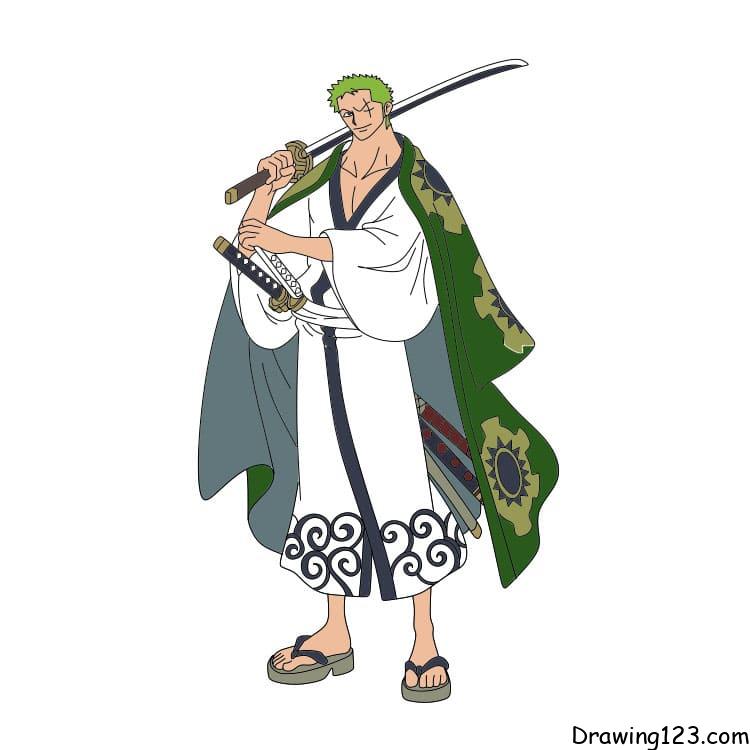 how-to-draw-Roronoa-Zoro-step-15-1 piirustus