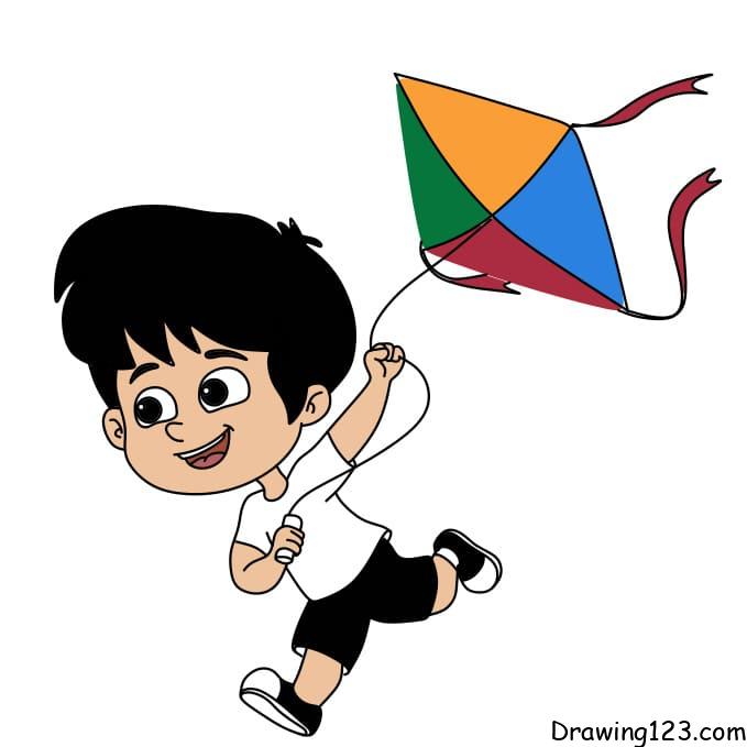 how-to-draw-a-kite-step-10-3 piirustus