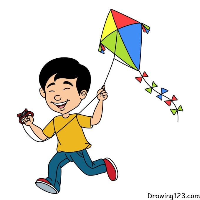 how-to-draw-a-kite-step-12-2 piirustus