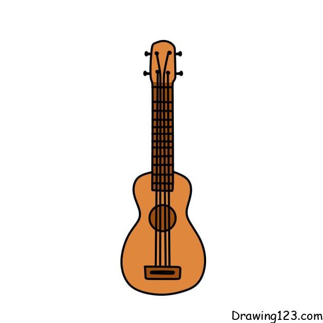 how-to-draw-guitar-step-6-3 piirustus