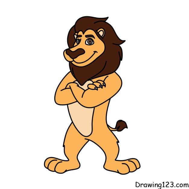 how-to-draw-lion-step-10-2 piirustus