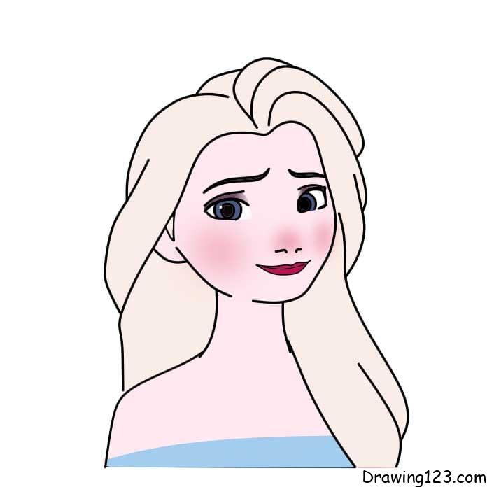 How-to-Draw-Princess-Elsa-Step-6 piirustus