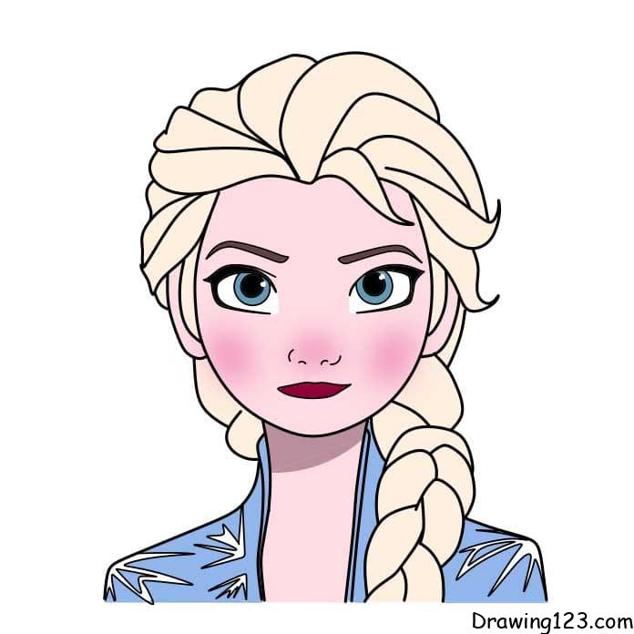 How-to-Draw-Princess-Elsa-Step-9 piirustus