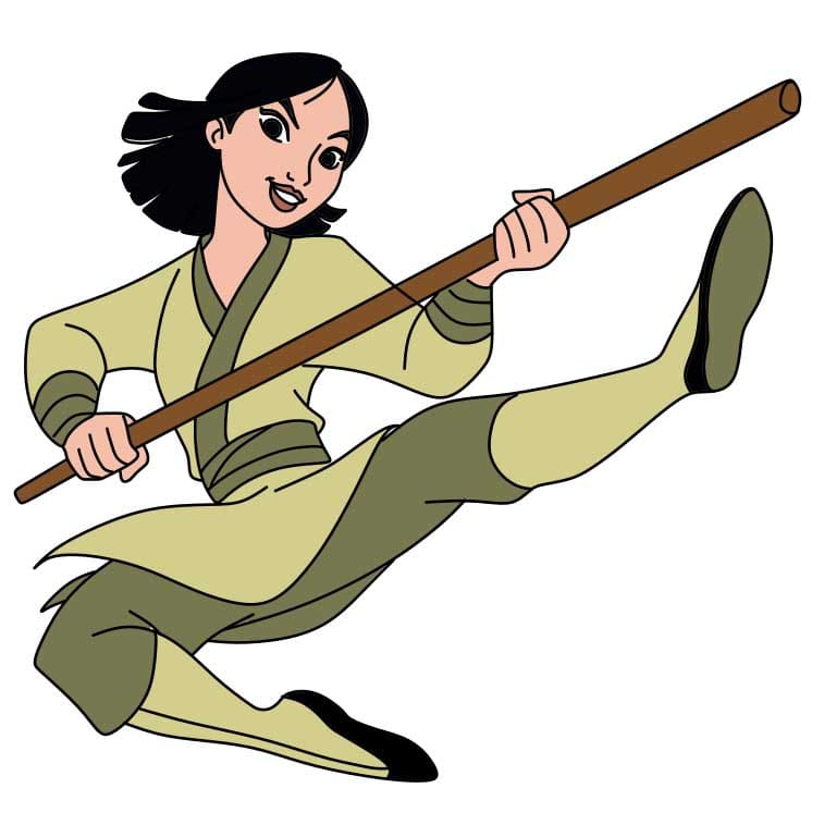 How-to-draw-Mulan-Step-11 piirustus