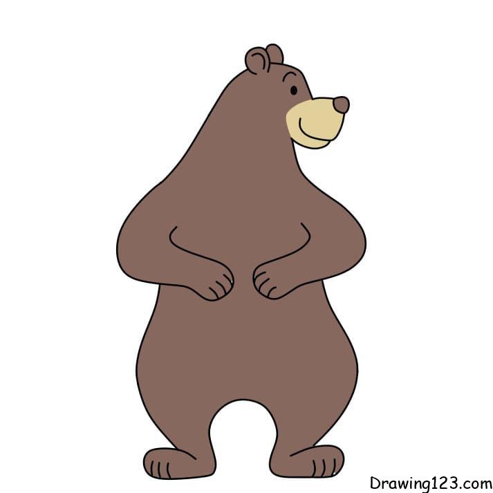 How-to-draw-a-bear-step-7-2 piirustus